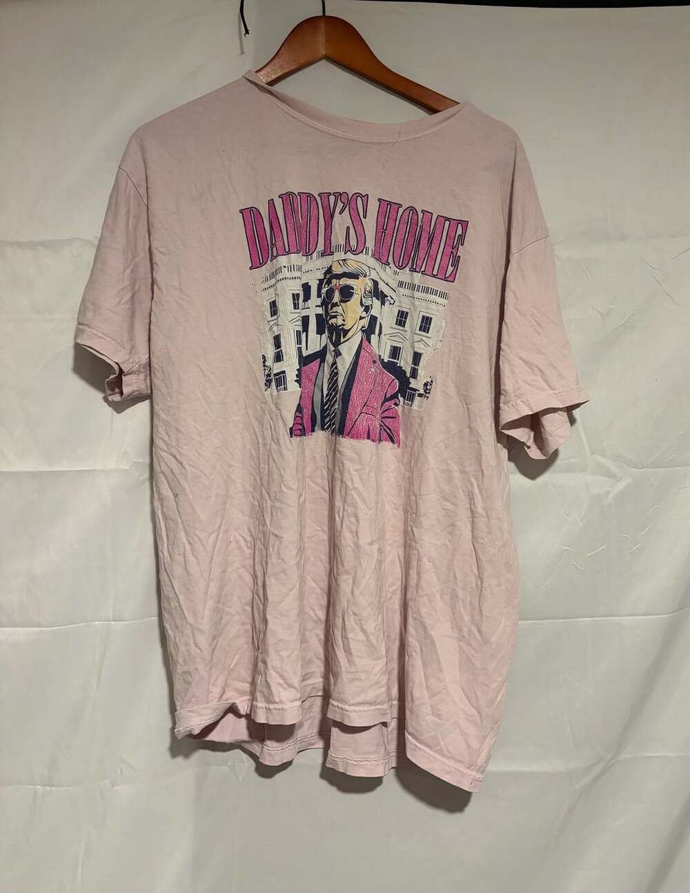 Daddy's Home Donald Trump Pink Graphic T-Shirt